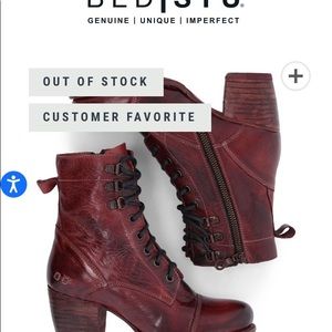 Bedstu Judgement lace up boots, sold out on Bedstu site in Merlot